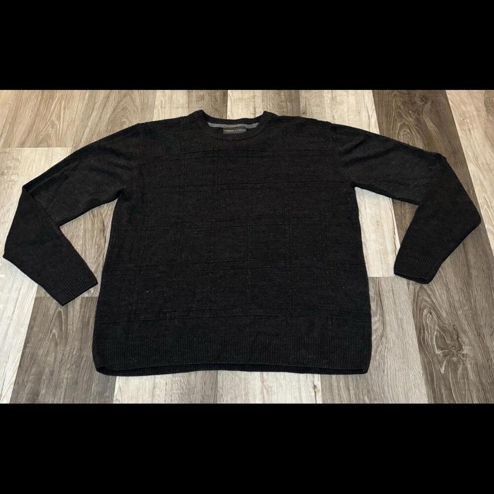 Tricots St Raphael Sweater Pullover Mens Large Black Long Sleeve